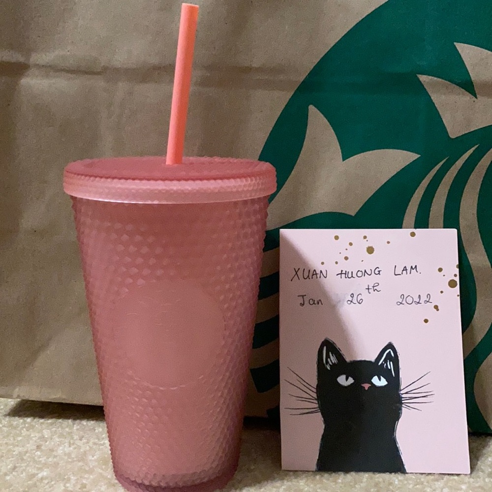 Grande Soft Pink Lemondade Studded - Starbucks Cup